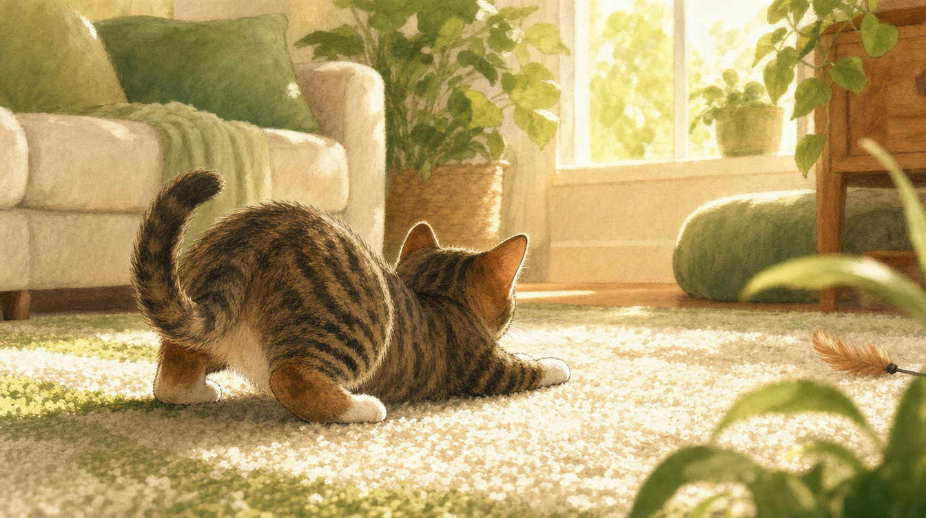 猫が獲物を狙う時にお尻をフリフリする理由|狩猟本能と筋肉準備の科学