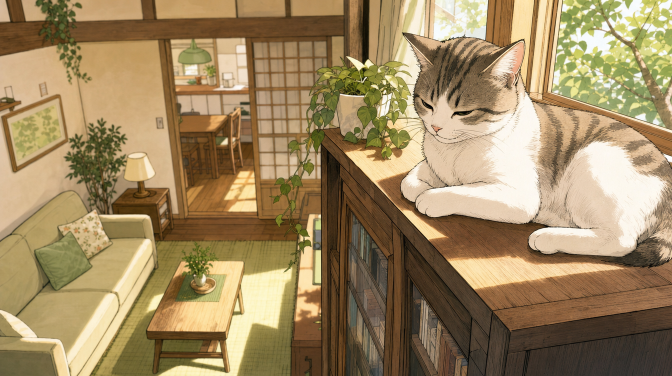 猫が高い所を好きな理由|タンスの上や棚に登る本能を動物行動学で解説