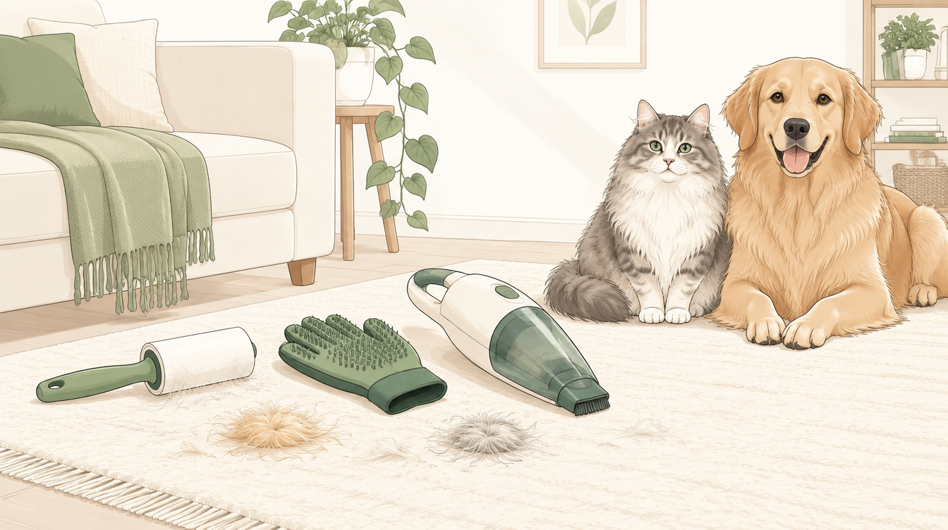 犬・猫の抜け毛掃除がラクになる完全ガイド|秋の換毛期に部屋・服・車の毛だらけを防ぐ7つのコツ