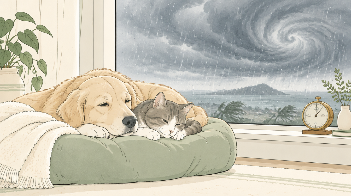 犬・猫の『気象病』完全ガイド|台風・低気圧で元気がない・食欲不振の原因と今日からできる7つの対策